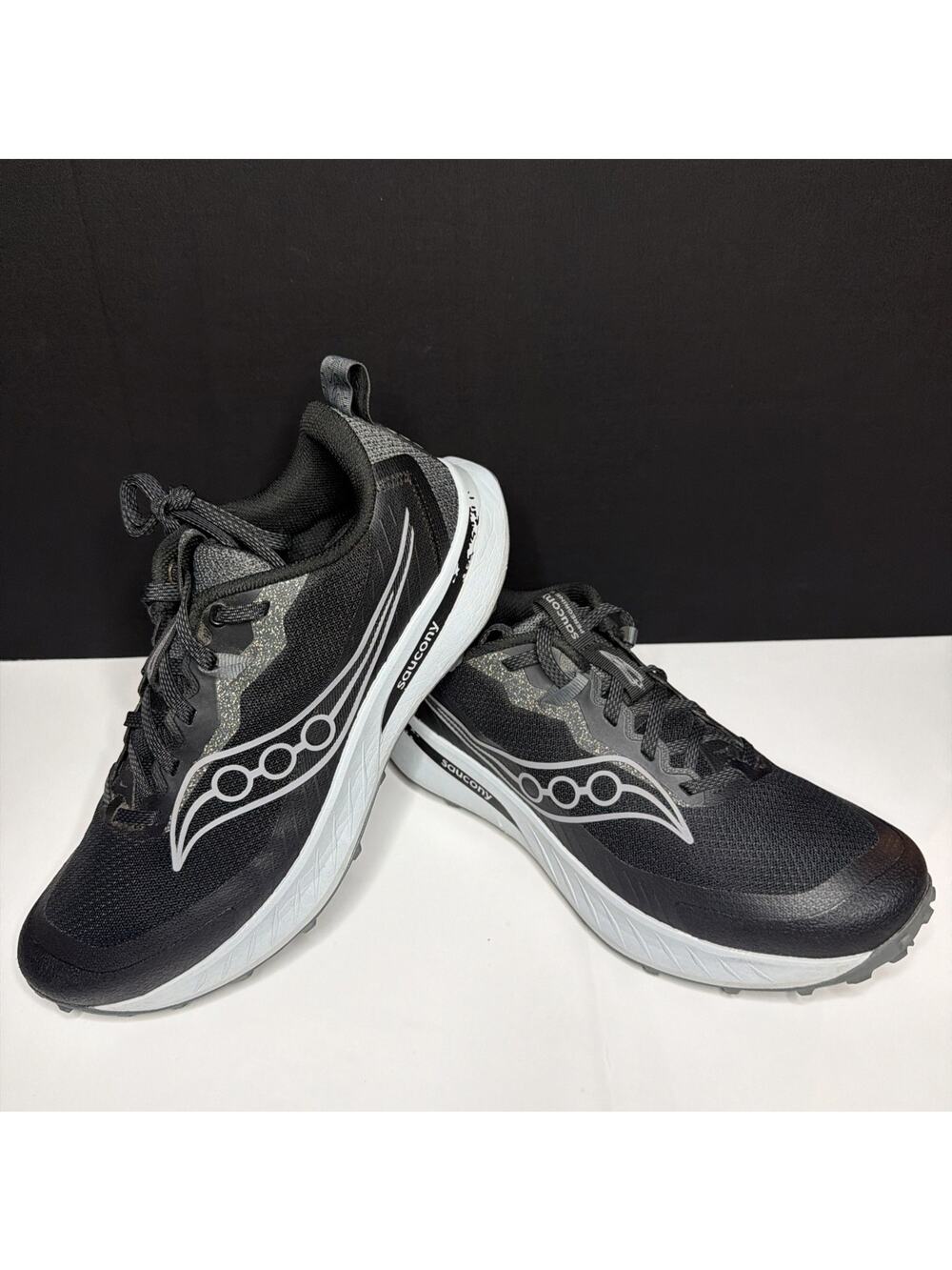 Saucony Peregrine 15 Men’s 9.5 WideBlack Shadow Trail Shoes !Ship's Same Day!